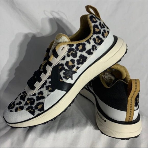 Converse Star Series RN OX Beige Black White Leopard Shoes New With Box Mens - Picture 4 of 6